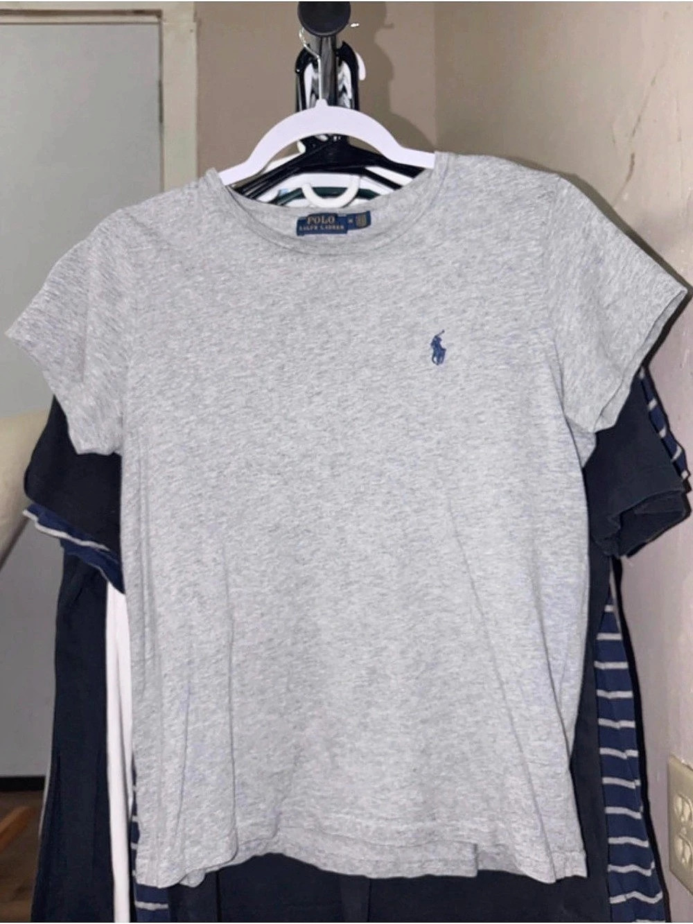 Polo Ralph Lauren Women's Cotton Crewneck T-Shirt Gray Medium